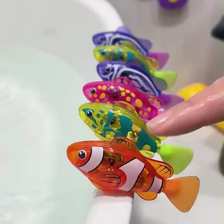 Aquarium Fish Electric - Lichtempfindlicher schwimmender Clownfisch, realistischer elektrischer Roboterfisch,
