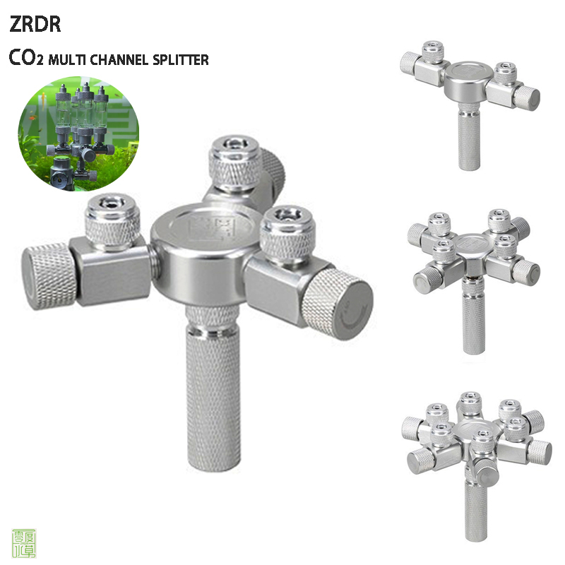 Aquarium Fish And Supplies - Aquarium CO2-Shunt, CO2-Regler, Mehrweg-Shunt-Regulierventil, Aluminiumlegierung, CO2-Mehrweg-Shunt
