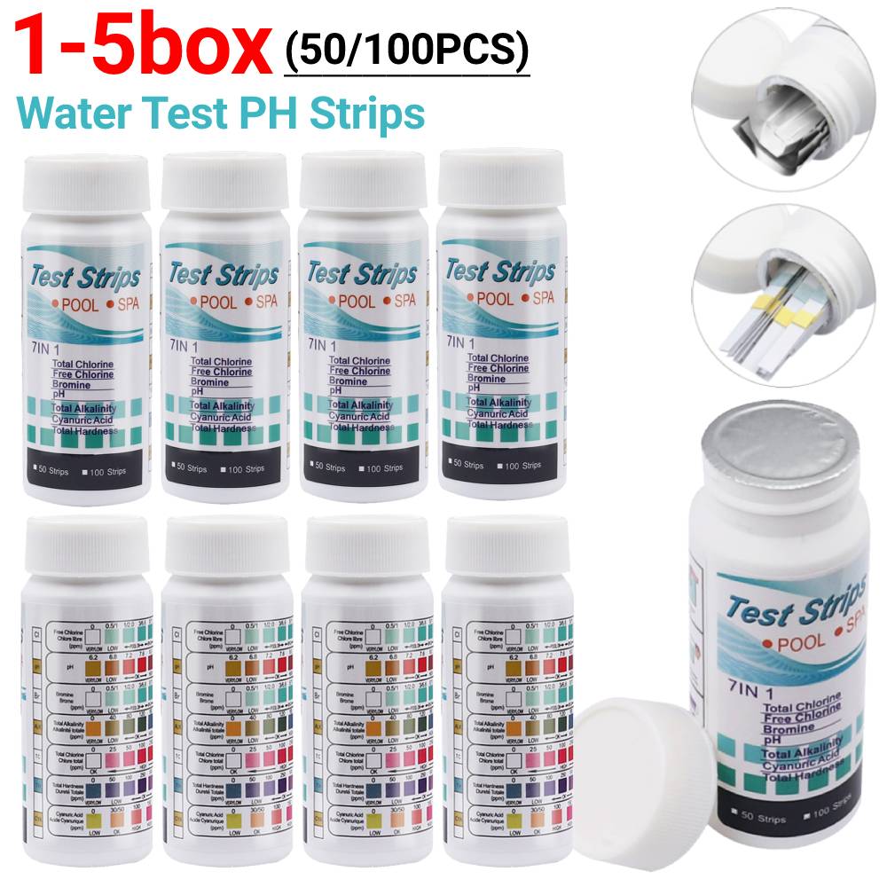 Aquarium Fish Accessories - 50/100PCS Wasser Test PH Streifen 7-in-1