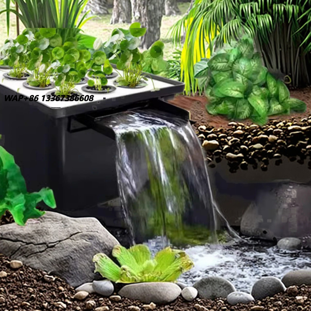 Aquarium Fish Accessories - Direkt vom Hersteller: Outdoor-Garten-Fischteich-Wasserfall-Filtrationssystem, Verstecktes Wasserfall-Filterkit,