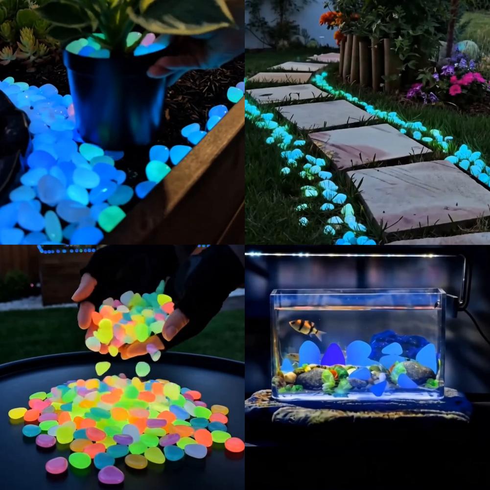 Aquarium Fish Glow In The Dark - 200/1000 Stück Leuchtende Steine, die im