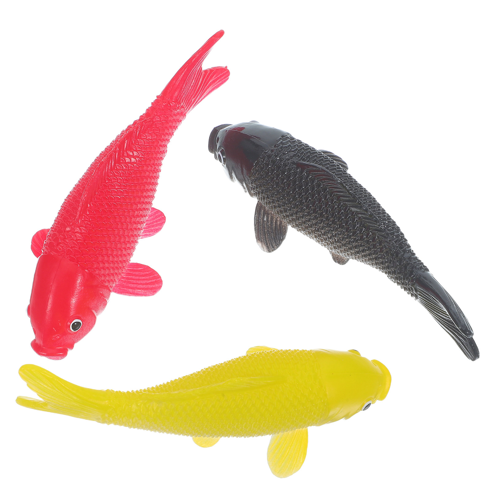 Aquarium Fish Goldfish - 3-teiliges Fisch-Kunsthandwerk-Set, Realistische Plastik-Fischfiguren, Künstliche Aquarium-Dekoration,
