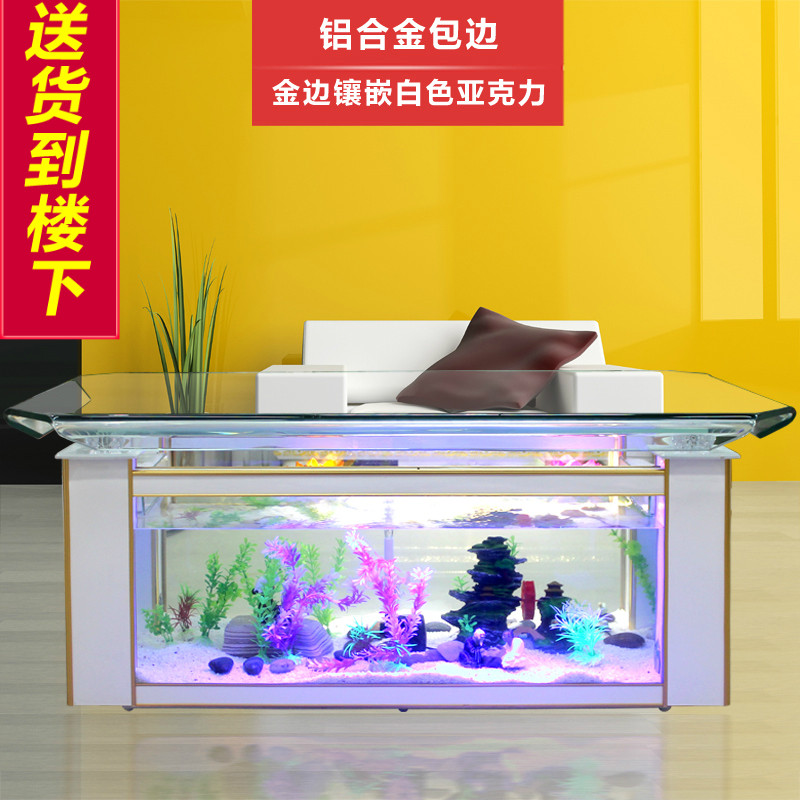 Aquarium Fish Goldfish - Xihao Ökologischer Couchtisch-Aquarium aus Glas, Rechteckig,