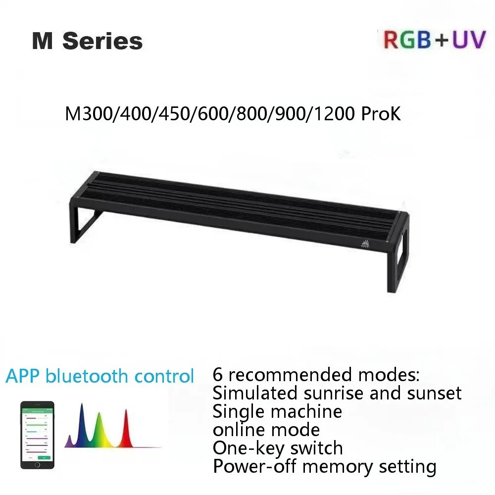 Aquarium Fish App - Week Aqua M Serie RGB+UV Wasserpflanzenlampe