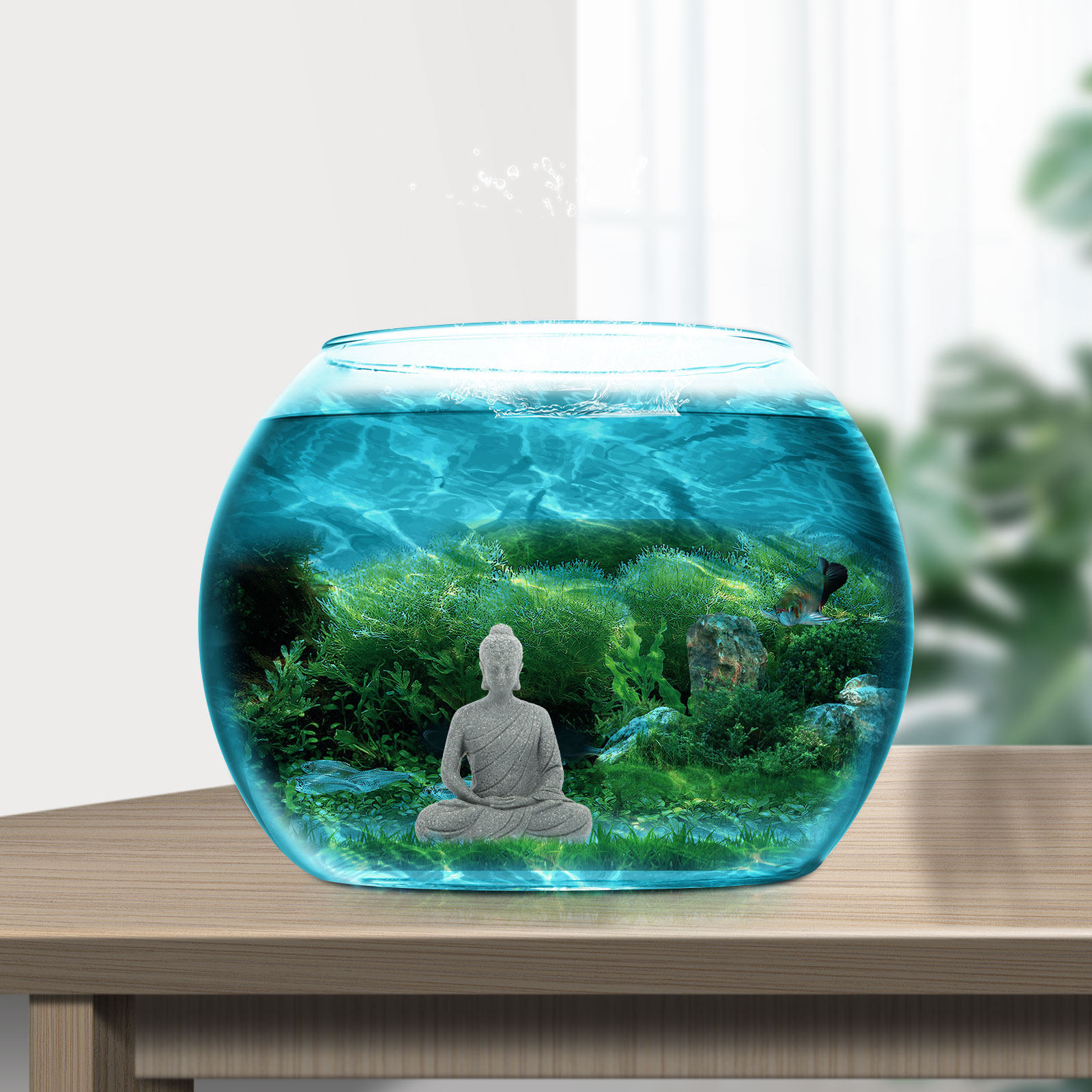 Mini Buddha-Statue aus Harz, A – Aquarium Fish Usa Bewertung und Preis