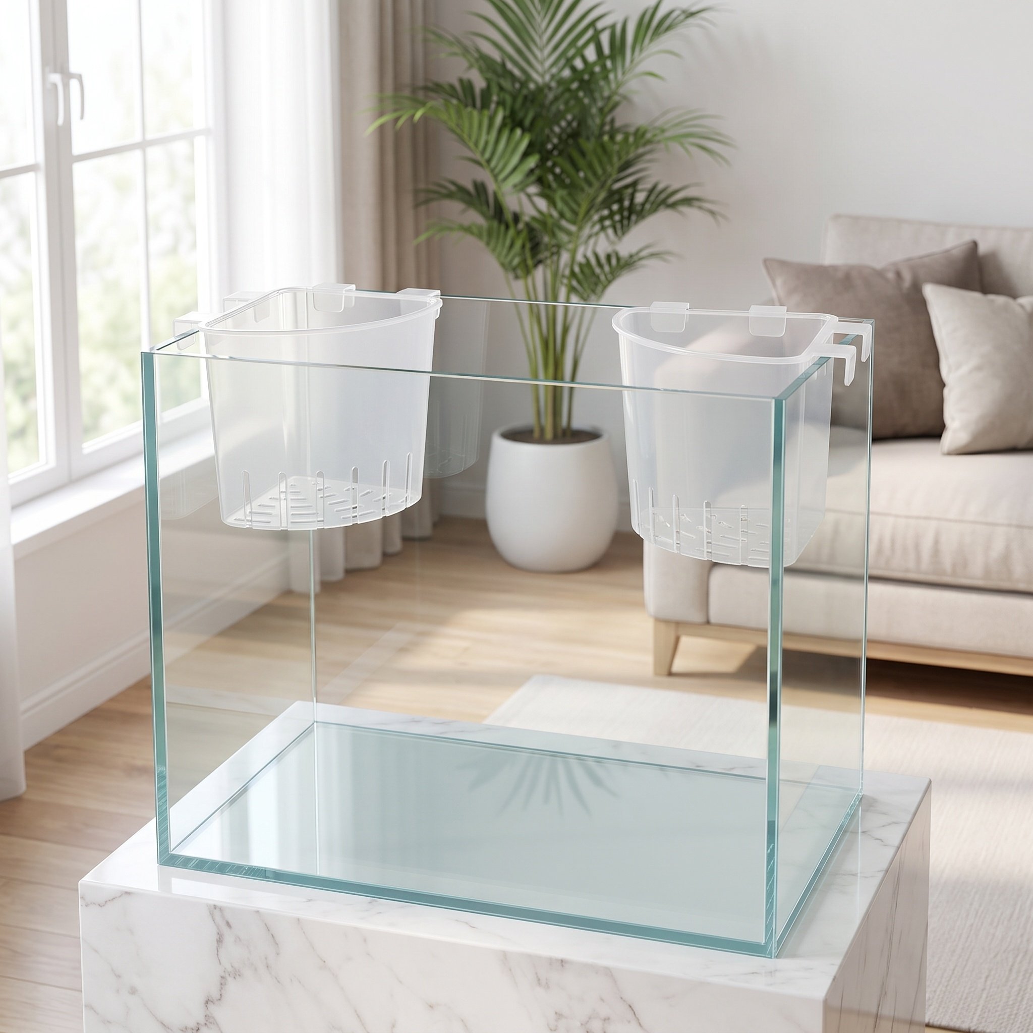 4 Stück Aquarium-Hänge-Eckpfla – Aquarium Fish Pot Bewertung und Preis