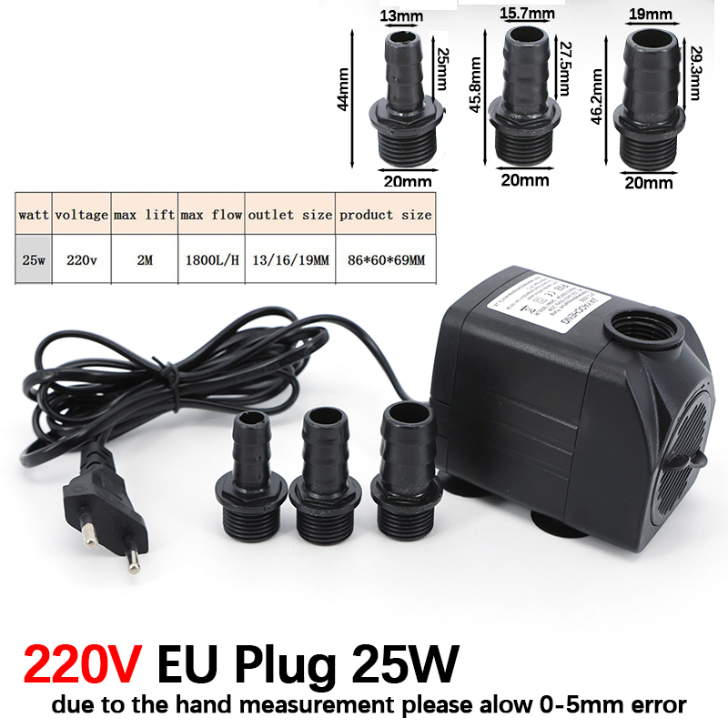 AC 220V 16W 25W Tauchpumpe für – Aquarium Fish And Supplies Bewertung und Preis