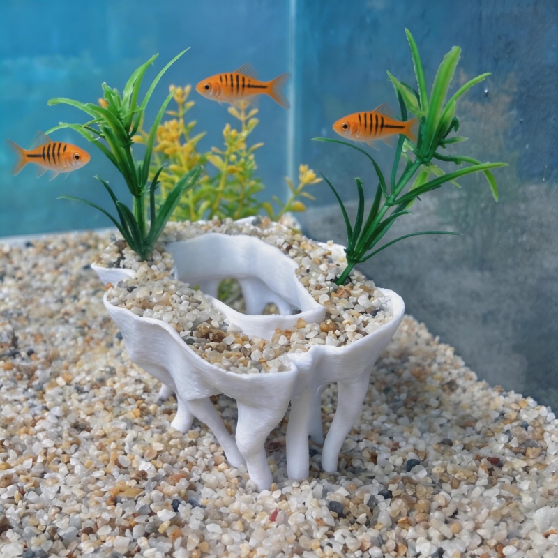 3D-gedruckte Aquarienpflanzen  – Aquarium Fish Pot Bewertung und Preis